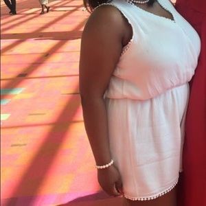 White Sleeveless Jumpsuit